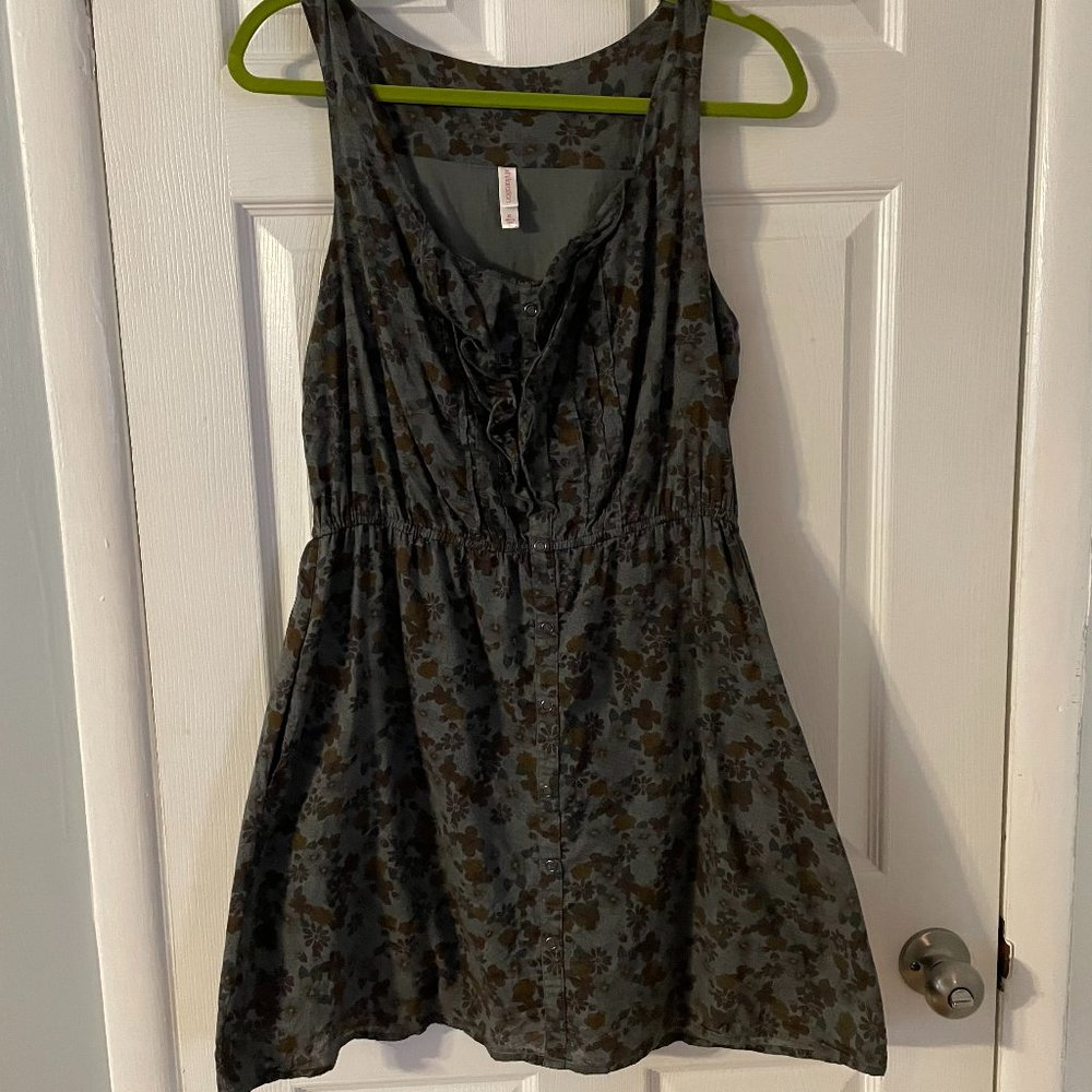 Xhilaration Gray Elastic Waist Dress